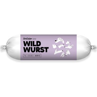 Feinfutter Hundewurst - Wild mit Zucchini 800g