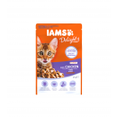 IAMS Delights Kittennassfutter mit viel frischem Huhn in...