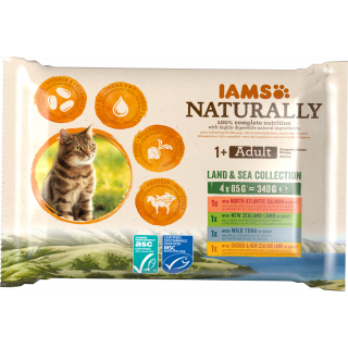 IAMS Naturally Katzennassfutter Land & See