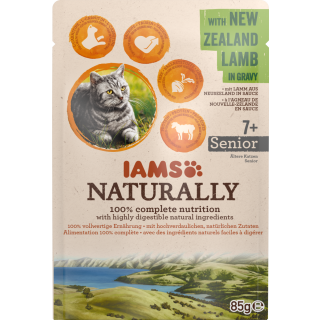 IAMS Naturally Katzennassfutter Senior mit Neuseeland-Lamm in Sauce 85g