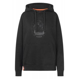 Derbe Damen Hoodie Matrosenrobbe Schwarz