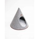 PET &amp; CO. Hunde- &amp; Katzenh&ouml;hle Tonto Grau M (80 cm &Oslash; / 85 cm H&ouml;he)