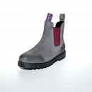 Blue Heeler Damen Chelsea Boots Fraser Raw warm Stein Grau/Rot