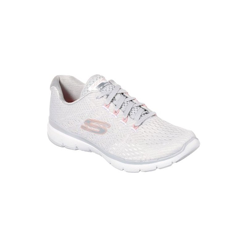 Skechers Damen Sneaker Flex Appeal 3.0 Satellites Light Grey
