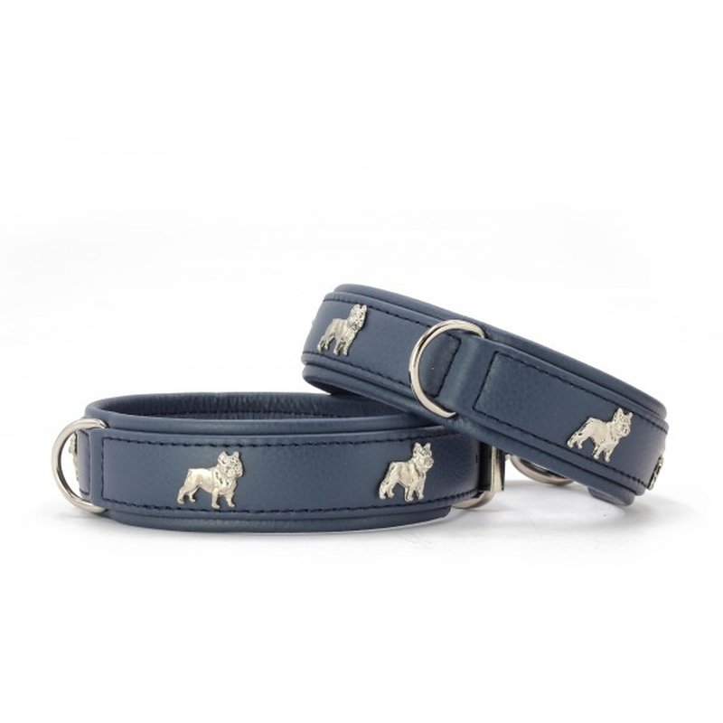 M&D Leder-Hundehalsband Mit Griff – Motiv American Bulldogge, In Verschiedenen Größen