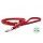 Maul Ledermanufaktur Lederleine Rundgenäht Rot/Silber Länge 2m / Stärke 10mm