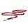 Maul Ledermanufaktur Lederleine Rundgenäht Rot/Silber Länge 2m / Stärke 10mm
