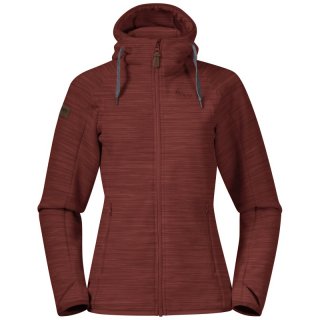 Bergans Damenjacke Hareid Fleece Weinrot