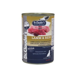 Dr.Clauder´s Hunde Nassfutter Selected Prebiotics Lamm & Reis