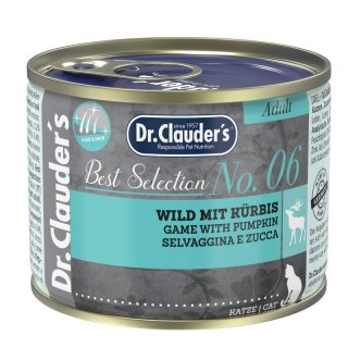 Dr.Clauder´s Katzen Nassfutter Best Selection No 6 Wild mit Kürbis 200g