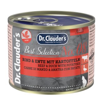 Dr.Clauder´s Katzen Nassfutter Best Selection No 8 Rind & Ente mit Kartoffeln 200g