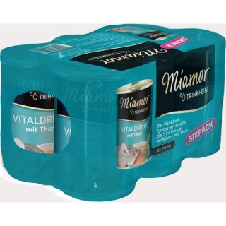 Miamor Katzen Trinkfein Vitaldrink Sixpack Thunfisch 6x135ml