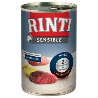 Rinti Hunde Nassfutter Dose Sensible 400g Ross mit Hühnerleber & Kartoffel