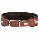 Hunter Teckel-Halsband M&uuml;nchen Cognac/Schwarz