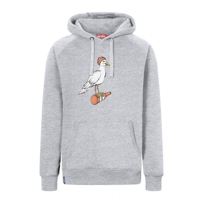 Derbe Herren Hoodie Stürmmöwe Grau M