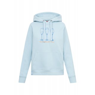 Derbe Damen Hoodie Die Klügere Hellblau