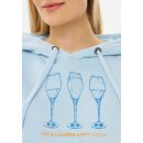 Derbe Damen Hoodie Die Kl&uuml;gere Hellblau