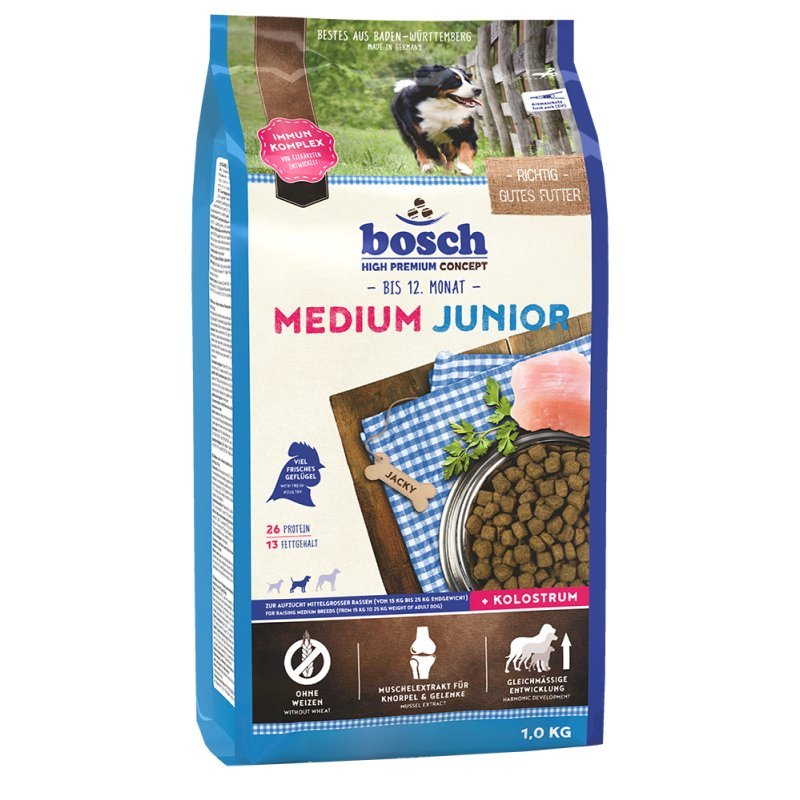 Bosch Hunde Trockenfutter Medium Junior 5x1kg