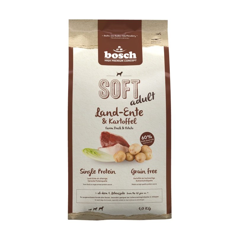 Bosch Hunde Trockenfutter HPC Soft Adult Ente & Kartoffel 5x1kg
