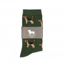 Krawattendackel Unisex Socken Beagle grün