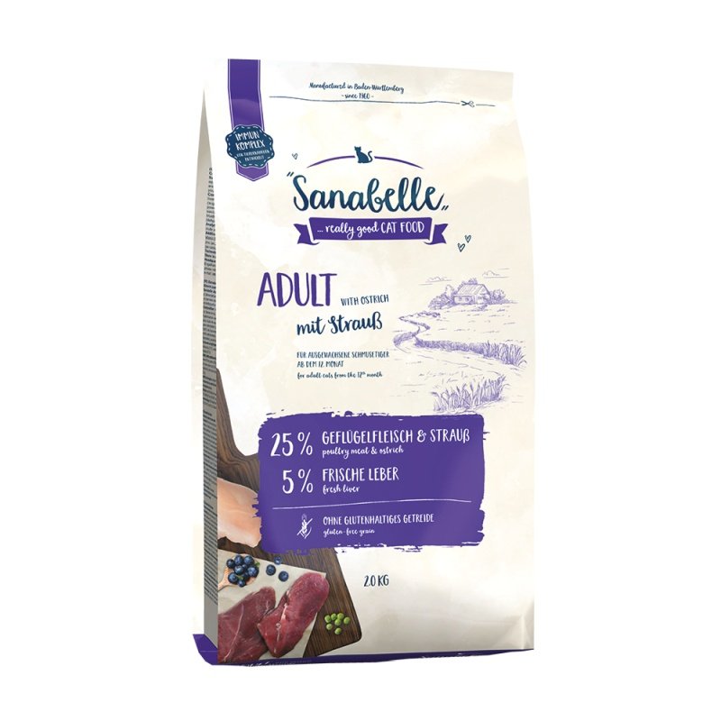 Sanabelle Katzen Trockenfutter Adult Strauß 2 kg