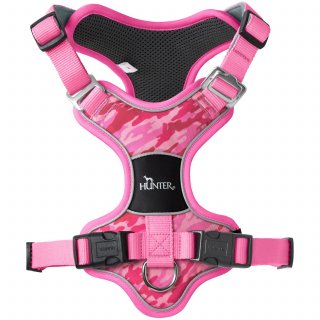 Hunter Hundegeschirr Divo Camouflage Rosa M