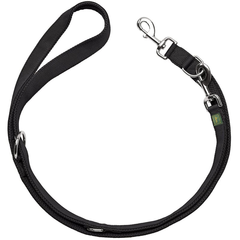 Hunter Verstellbare Führleine Divo UP Schwarz Länge max. 200 cm | Breite 2,0 cm