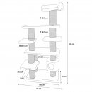Flamingo Katzenkratzbaum Mowgli 131x76,5x218cm