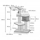 Flamingo Katzenkratzbaum Raisa 2 106x87,5x130cm