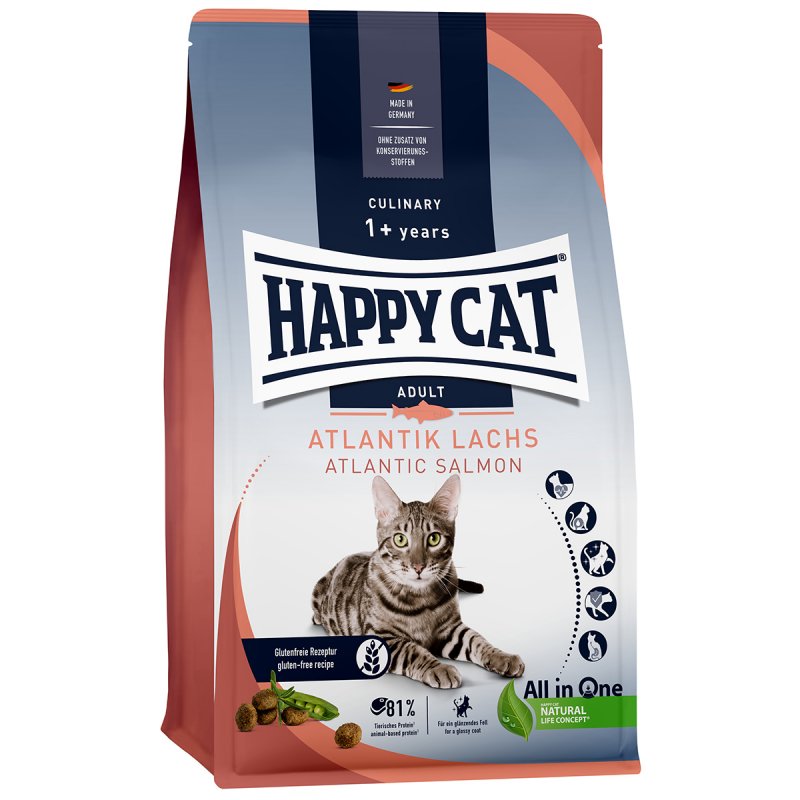 Happy Cat Katzen Trockenfutter Culinary Atlantik Lachs 1,3 kg