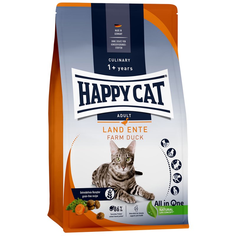 Happy Cat Katzen Trockenfutter Culinary Land Ente 4 kg