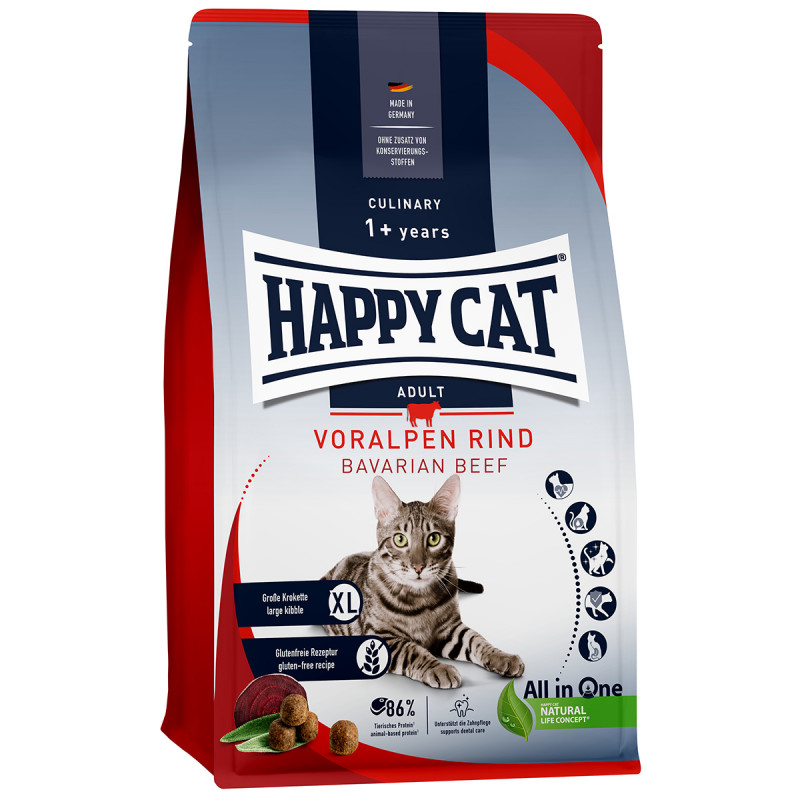 Thumbnail - Happy Cat Katzen Trockenfutter Culinary Voralpen Rind 300 g x 6 Stk.