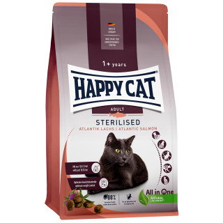 Happy Cat Katzen Trockenfutter Sterilised Atlantik Lachs 1,3 kg
