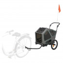 Trixie Fahrrad-Anh&auml;nger f&uuml;r Hunde L: 55,5 &times; 77 &times; 105/147 cm