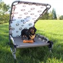 Disc-O-Bed Dog-Bed Mobiles Hundebett mit Sonnendach + Futternapf Set S