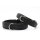 Maul Ledermanufaktur Hundehalsband Klassik Premium Schwarz/Silber L 40cm / B 24mm