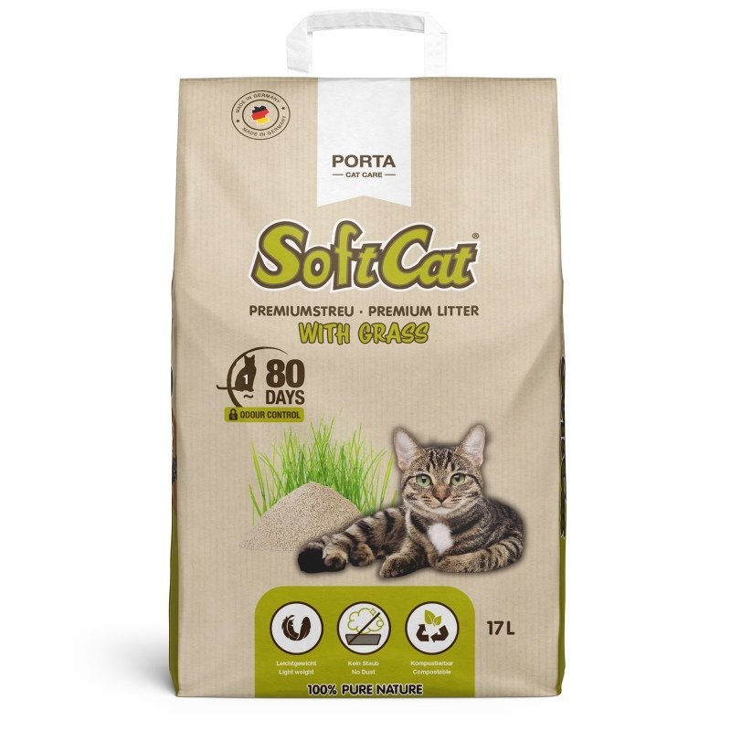 Thumbnail - Porta Cat Care Katzenstreu SoftCat Grass 17 l
