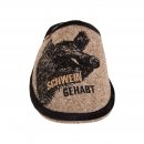 Adelheid Herren Filzpantoffel Schwein gehabt haselnuss 46/47