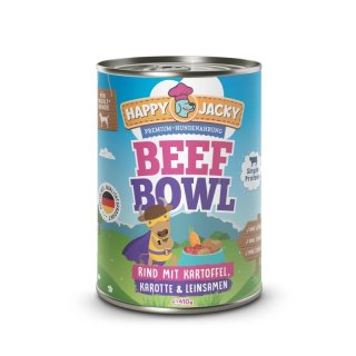 Happy Jacky Hunde Nassfutter Beef Bowl