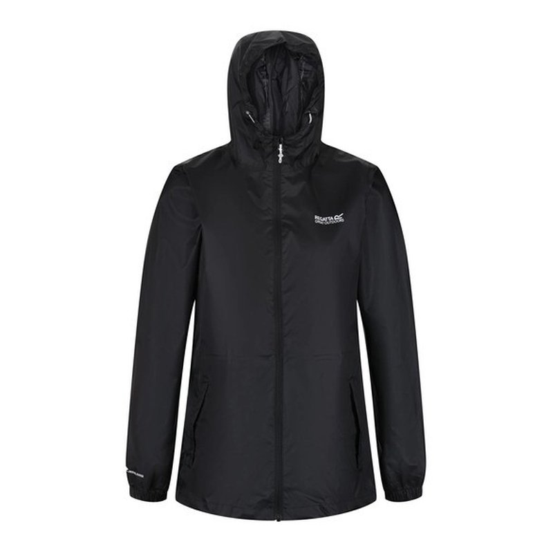 Thumbnail - Regatta Damen Pack-It III Wasserdichte Jacke Schwarz 40