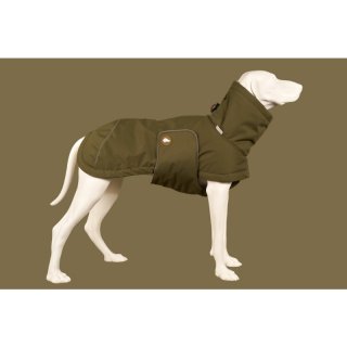 Theo & Emma Winterhundemantel Oskar Mantel Oliv Brustband Oliv Mantel Größe 5 Brustband Größe 5