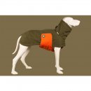 Theo &amp; Emma Winterhundemantel Oskar Mantel Oliv Brustband Orange Mantel Gr&ouml;&szlig;e 8 Brustband Gr&ouml;&szlig;e 4