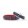 Maul Ledermanufaktur Halsband Nordlicht Blau-Rot/Silber 55cm/35mm