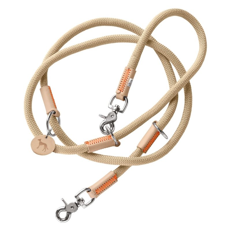 Hunter Hunde Verstellbare Führleine Malia 10mm/200cm Beige/Natur