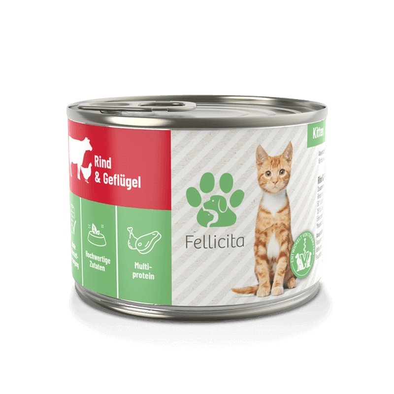 Fellicita Cat Nassfutter Kitten Rind & Geflügel 400g