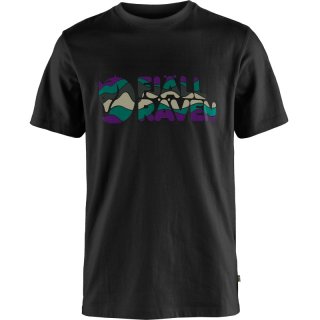 Fjällräven Herren T-Shirt Multicolor Logo Black M