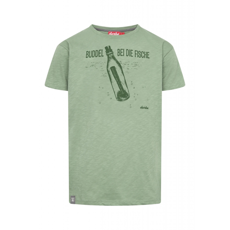 Derbe Herren T-Shirt Fischbuddel Hedge Green M