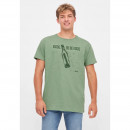 Derbe Herren T-Shirt Fischbuddel Hedge Green L