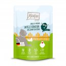 Mjamjam Katzen Nassfutter Chicks &amp; Friends saftiges H&uuml;hnchen an ged&auml;mpftem Spinat