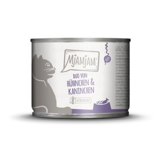 Mjamjam Katzen Nassfutter DUO Hühnchen & Kaninchen & Kürbis 1x100g